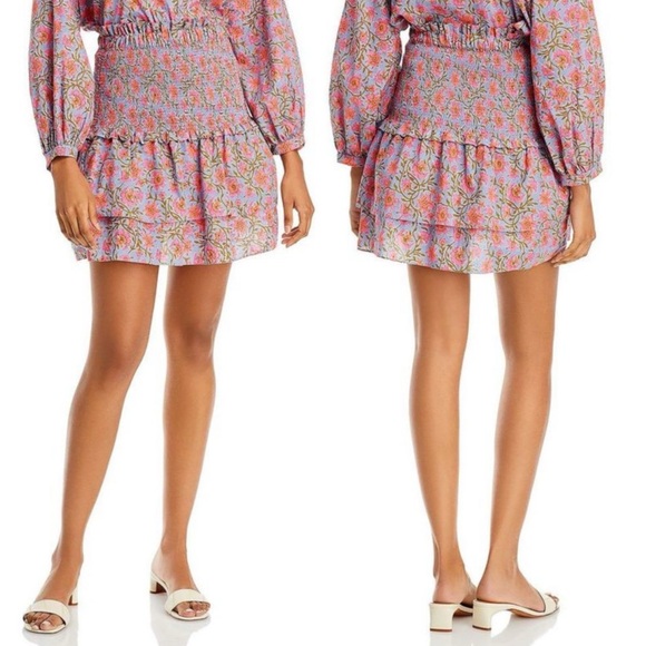 Charina Sarte Botanica Floral Print Smocked Skirt - Picture 2 of 10